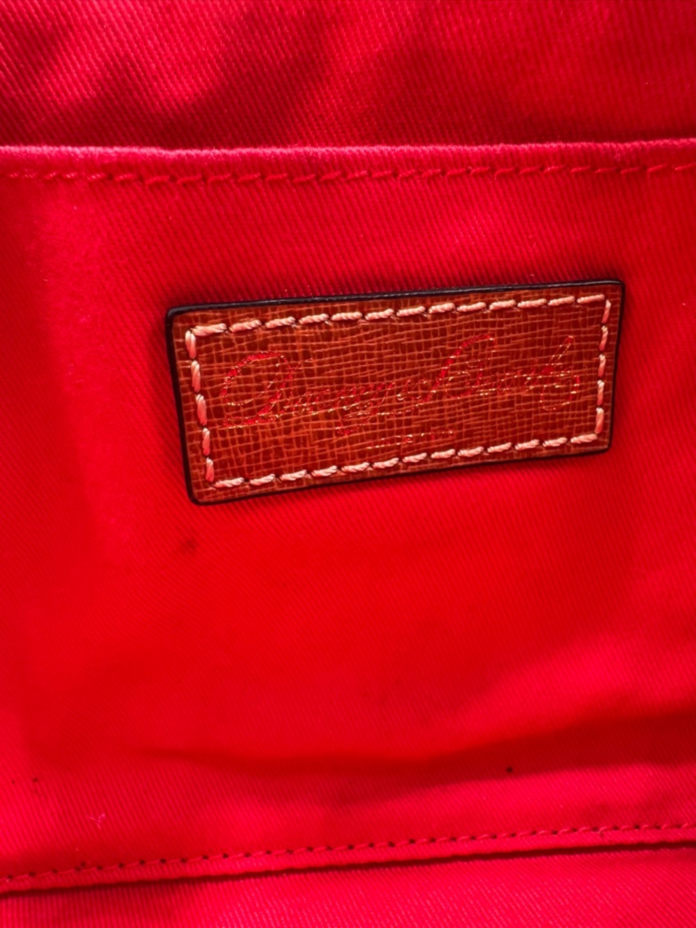 Dooney & Bourke Gretta Domed Satchel | Signature Monogram Handbag | Tan/Brown - Picture 8 of 10